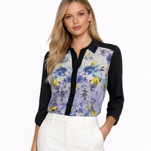 GUESS by Marciano Silk Floral Blouse — Small